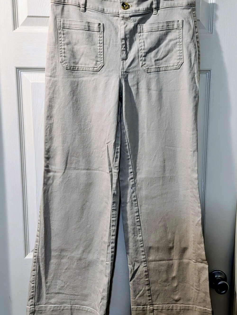 LOFT Beige, Sz 8, Low-Rise, Wide-Leg, Low-Rise Jeans